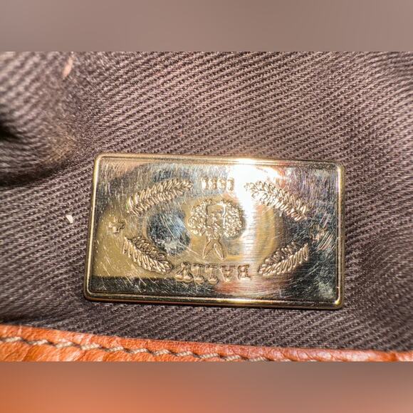 Bally Brown Leather Tote Bag with Tassel &‎ Dust Bag 14x6 Designer Handbag - Picture 6 of 10